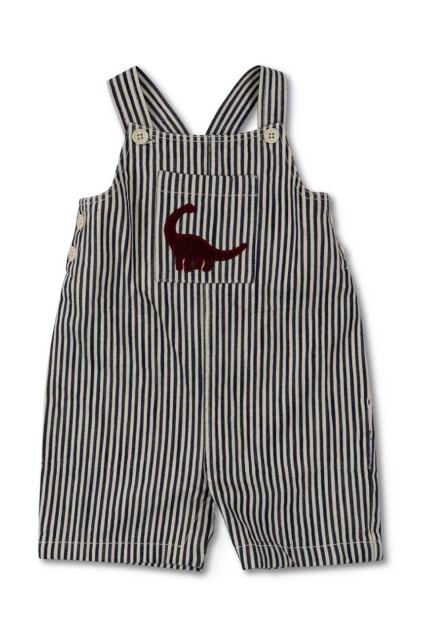 Детский хлопковый комбинезон Konges Sløjd цвет синий Детский хлопковый комбинезон Konges Sløjd цвет синий