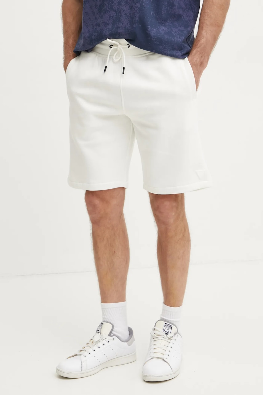 Guess szorty ALDWIN męskie kolor beżowy melanżowe Z2YD04 K9V31