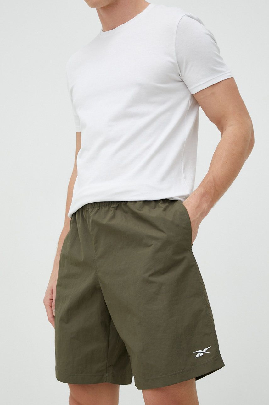 Reebok pantaloni scurti sport Training Essentials barbati, culoarea verde