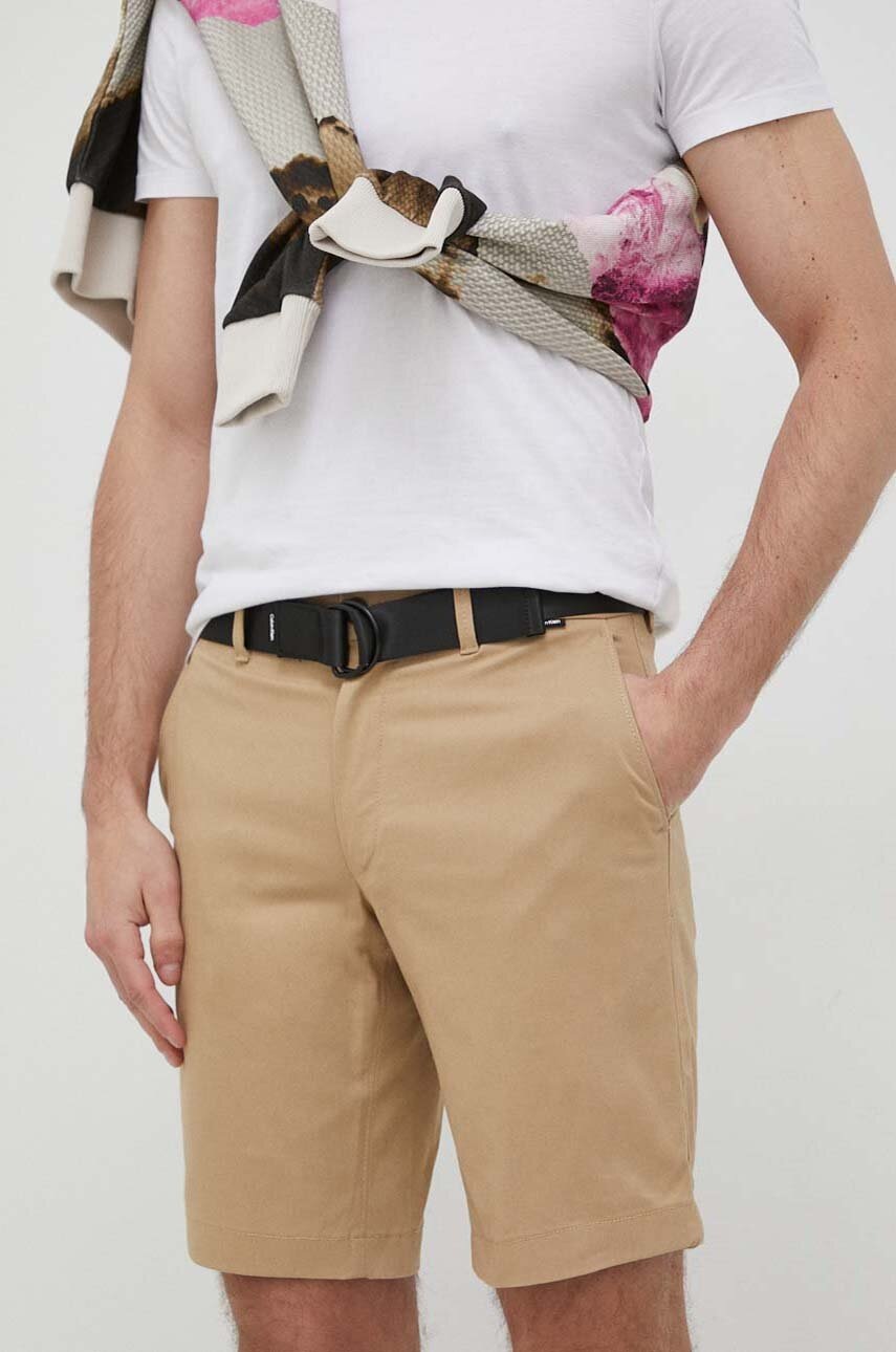 

Къс панталон Calvin Klein в бежово K10K111788, Бежов