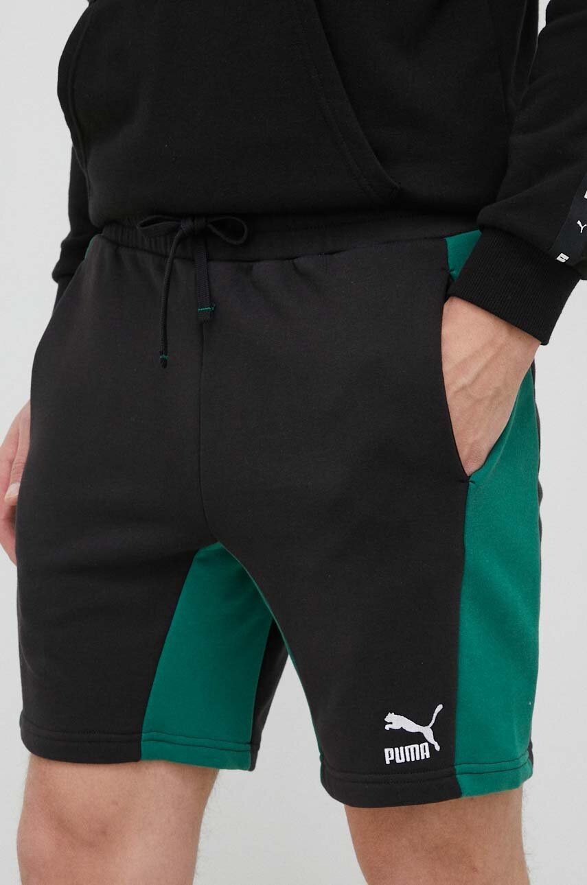 Puma Pantaloni Scurti Din Bumbac Culoarea Negru