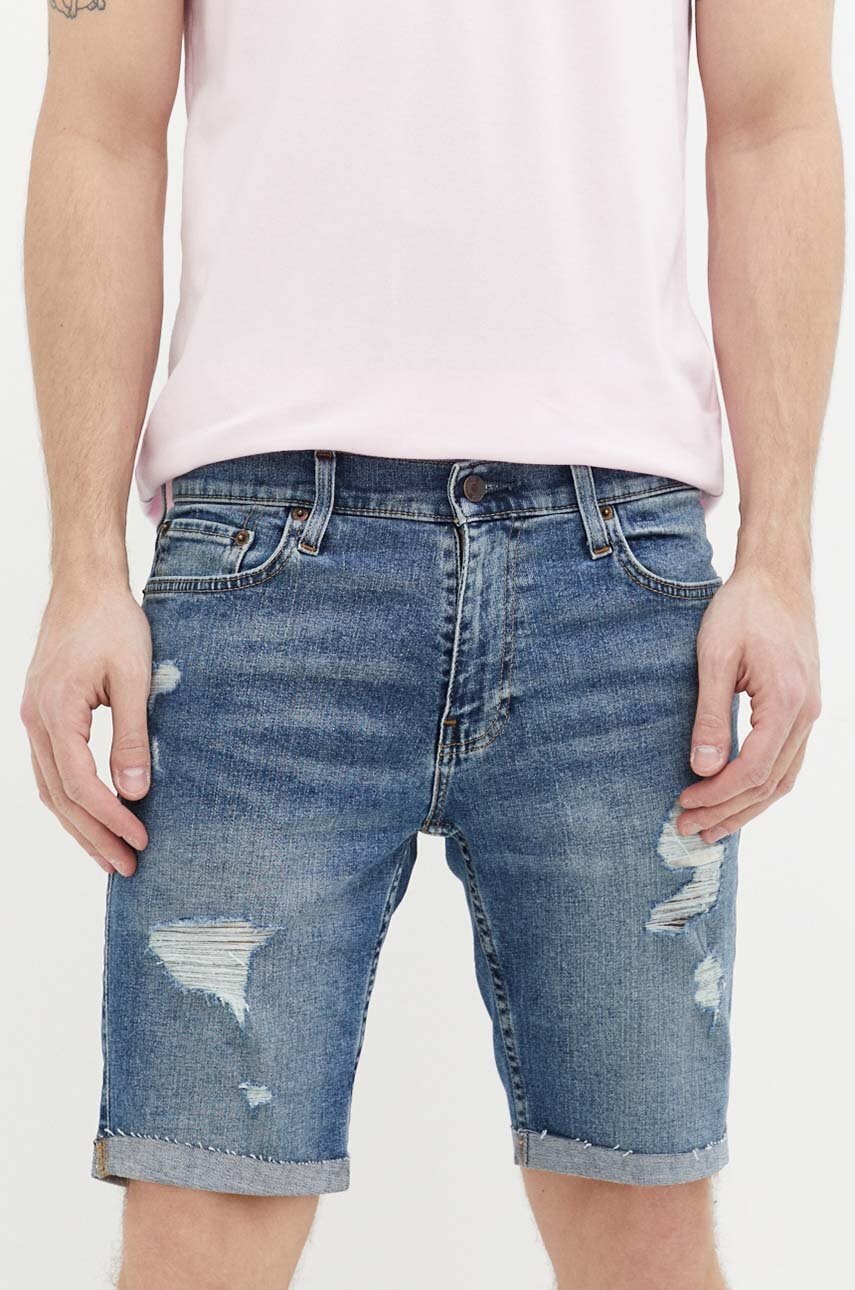 

Дънкови къси панталони Hollister Co. в синьо, Син