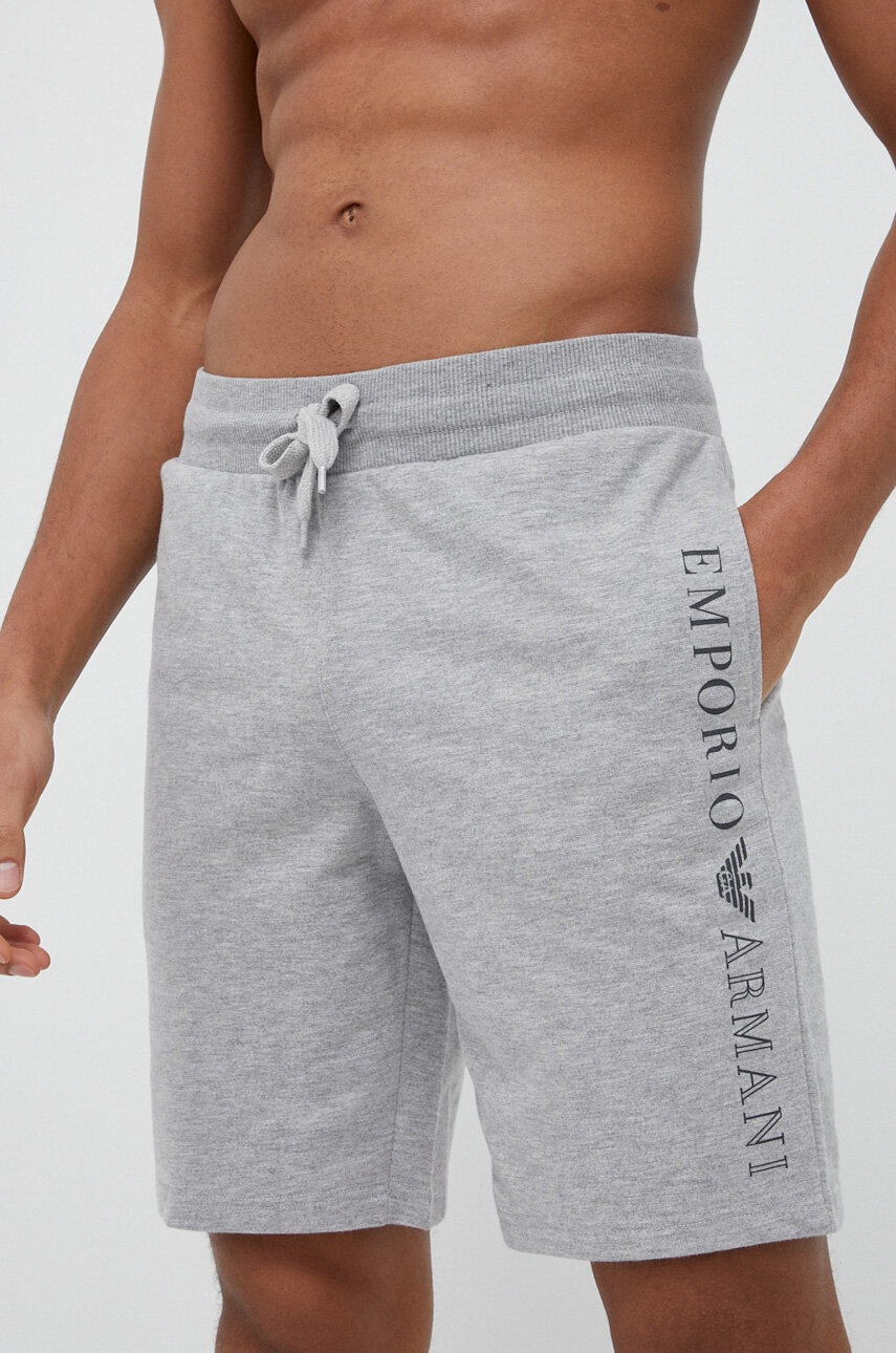 

Домашен къс панталон Emporio Armani Underwear в сиво, Сив