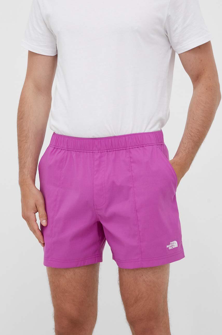 The North Face pantaloni scurți outdoor Class V culoarea violet