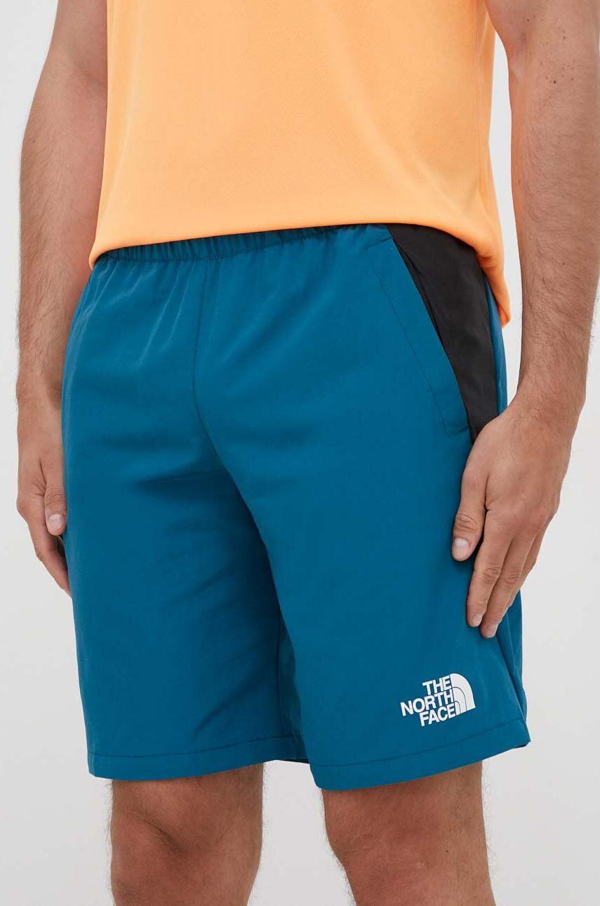 The North Face pantaloni scurti sport Mountain Athletics barbati, culoarea turcoaz