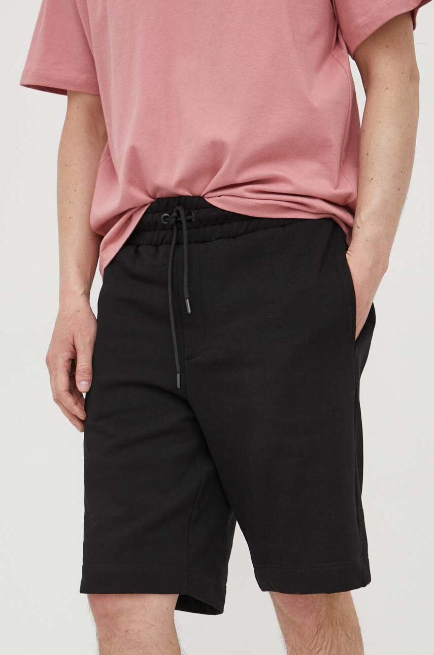 Trussardi Pantaloni Scurti Barbati, Culoarea Negru