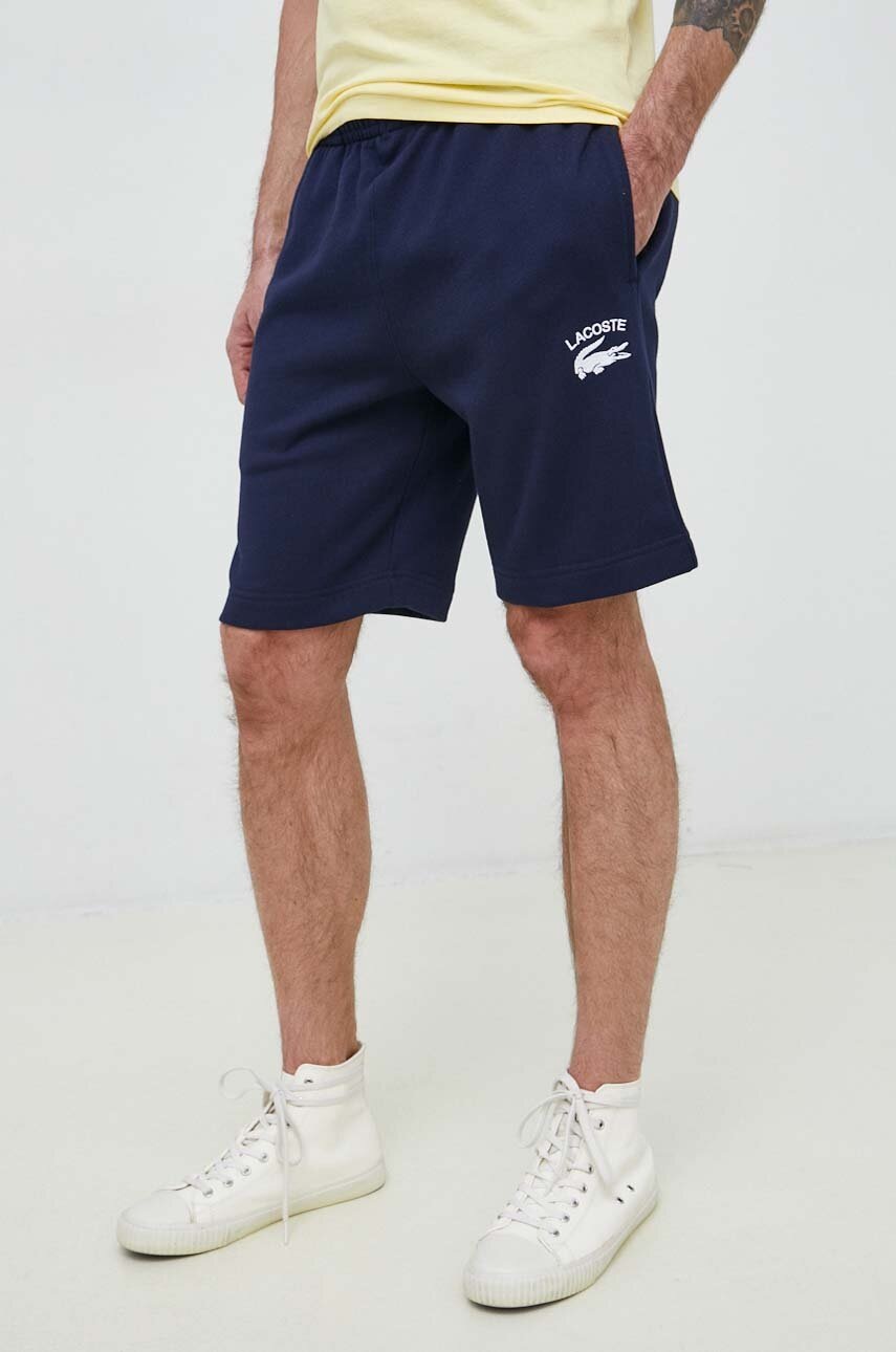 

Бавовняні шорти Lacoste колір синій