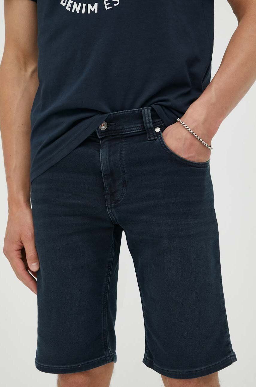 Mustang Pantaloni Scurti Jeans Barbati, Culoarea Albastru Marin