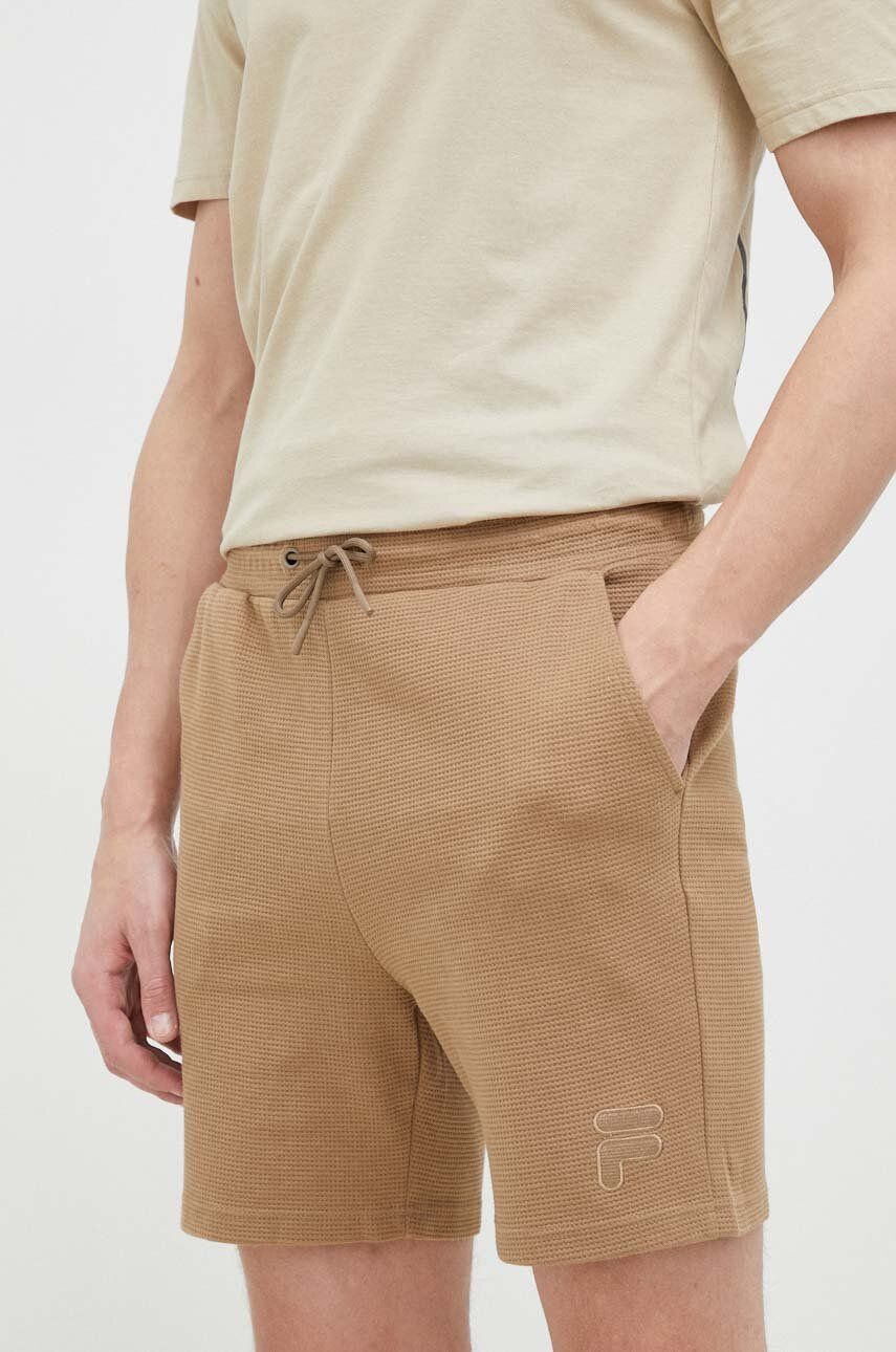 Fila pantaloni scurti din bumbac culoarea maro