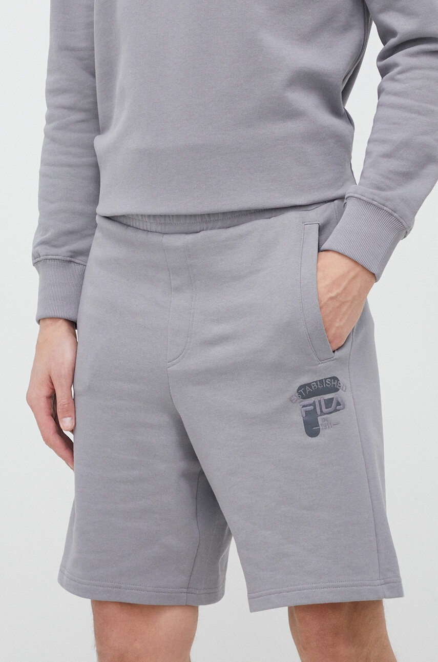 Fila Pantaloni Scurti Din Bumbac Culoarea Gri