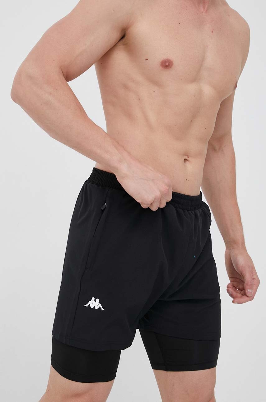 Kappa pantaloni scurți de antrenament culoarea negru