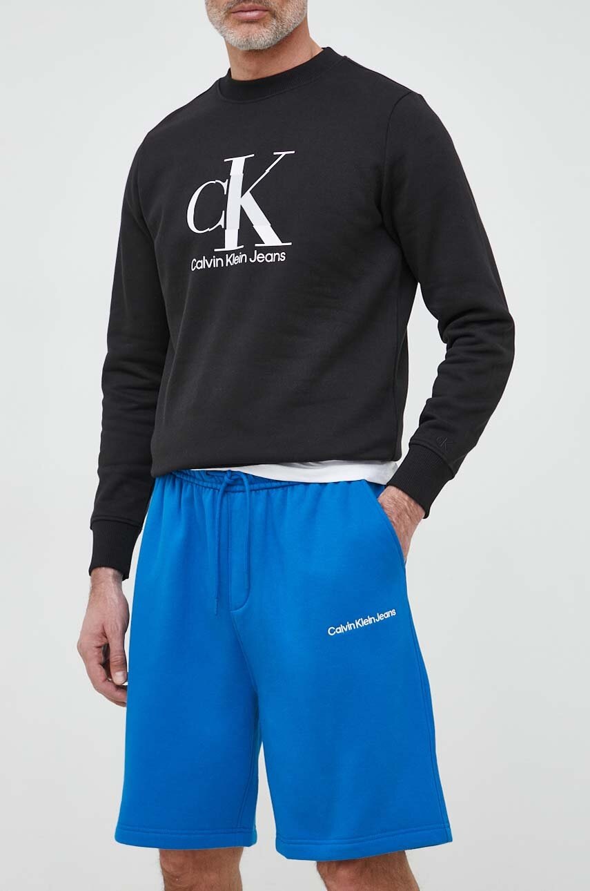 

Къс панталон Calvin Klein Jeans в синьо, Син
