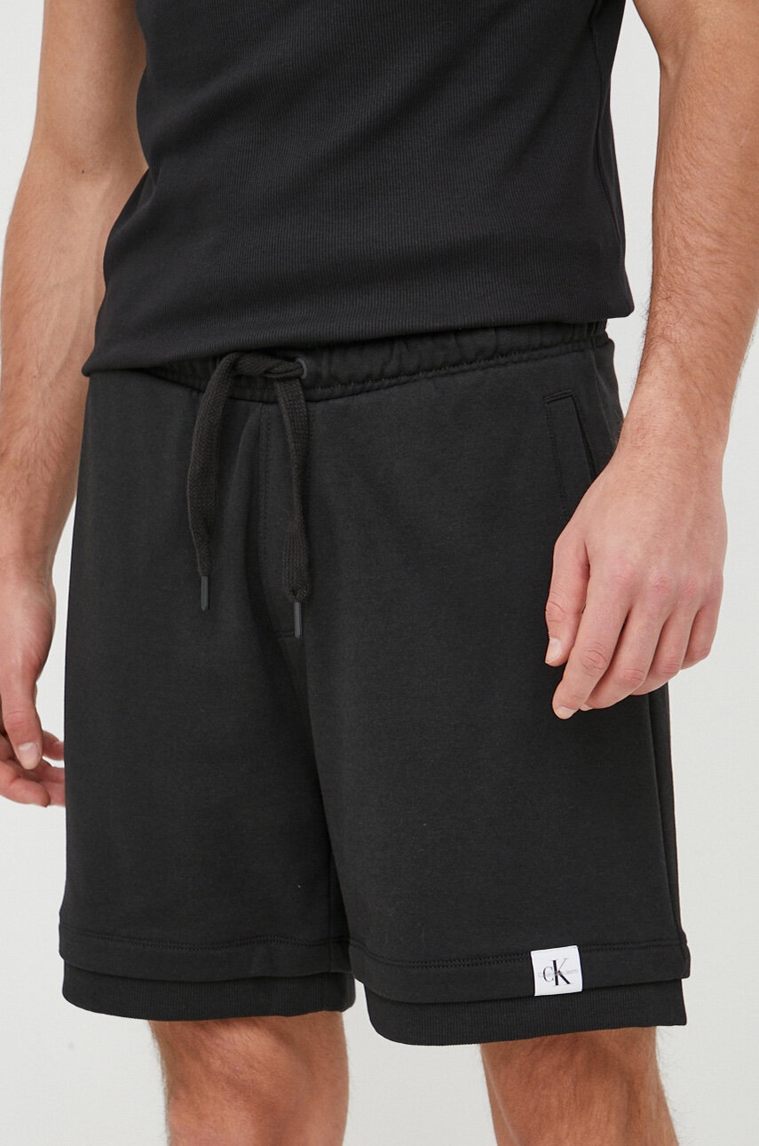 

Къс панталон Calvin Klein Jeans в черно, Черен