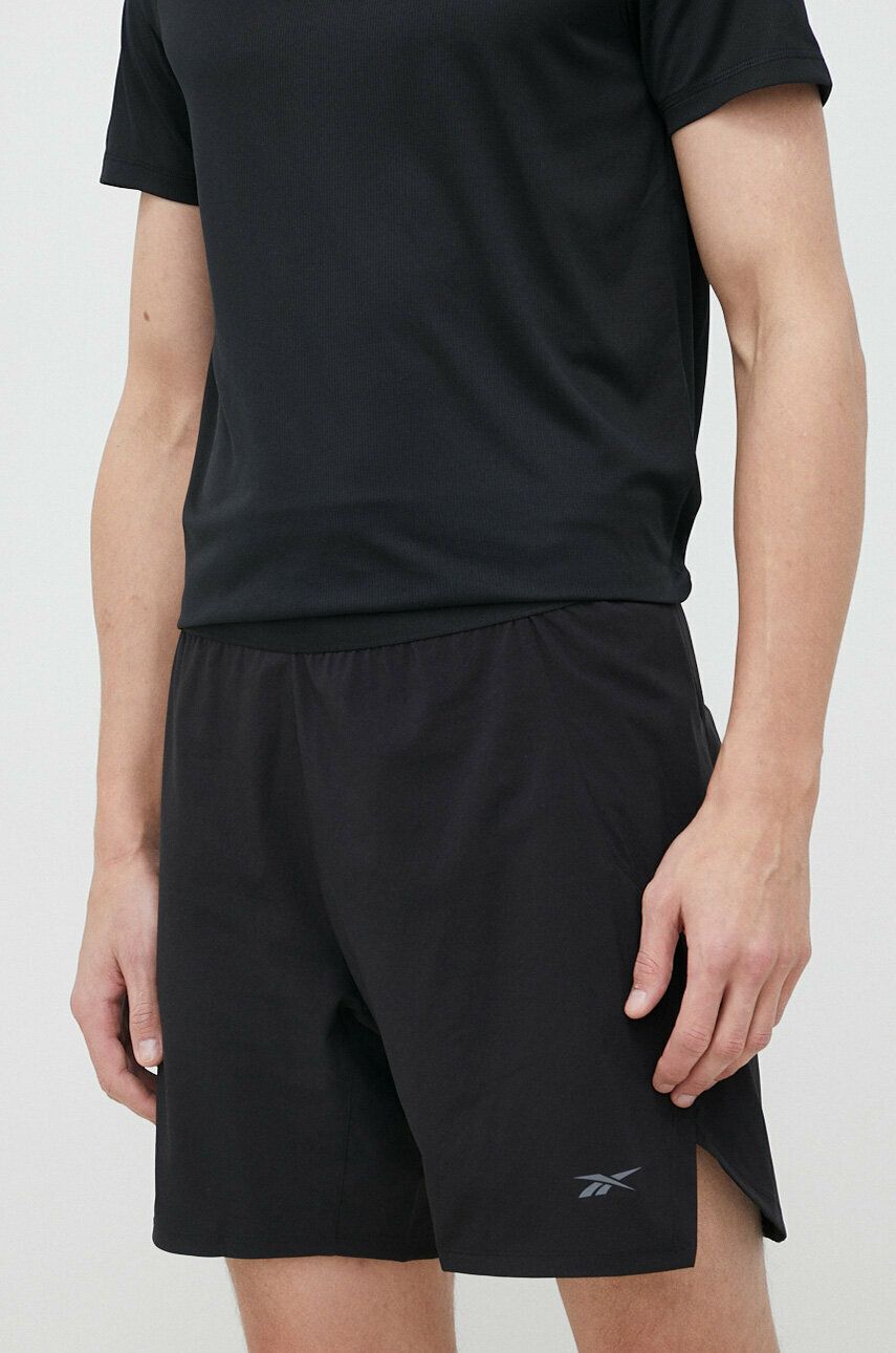 Tréninkové šortky Reebok Speed 3.0 černá barva - černá -  100 % Recyklovaný polyester