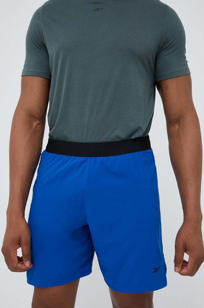 Tréninkové šortky Reebok Speed 3.0 - modrá -  100 % Recyklovaný polyester