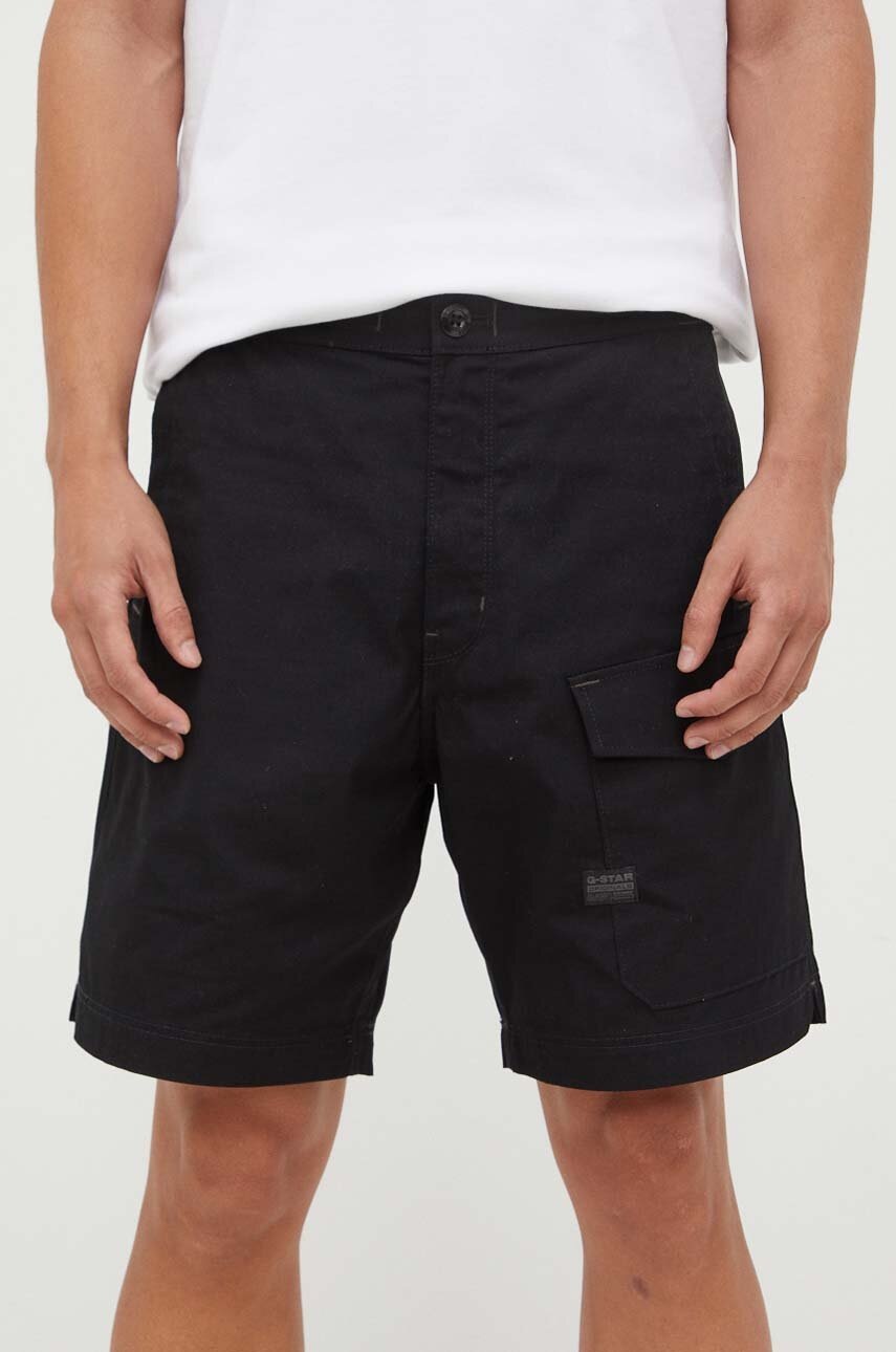 G-Star Raw Pantaloni Scurti Din Bumbac Culoarea Negru