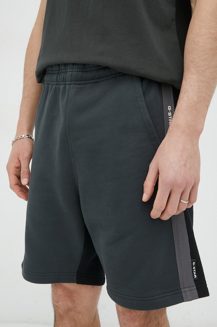 

Памучен къс панталон G-Star Raw в черно, Черен