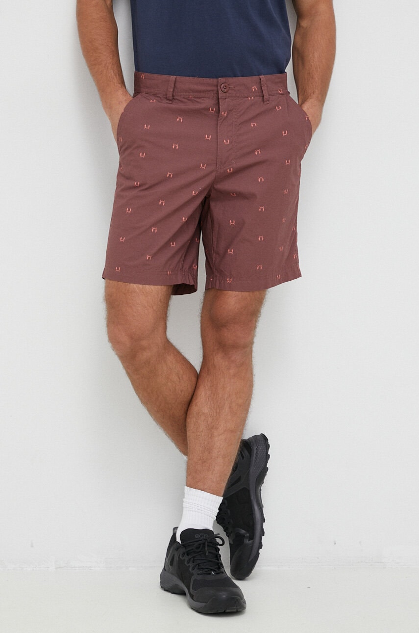 Columbia Pantaloni Scurti Din Bumbac Culoarea Bordo