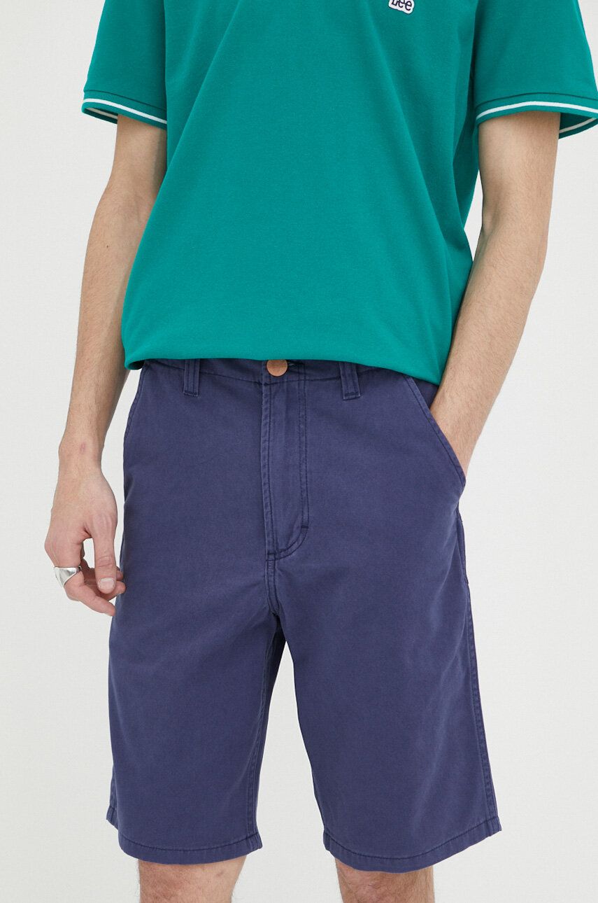 Bavlněné šortky Wrangler fialová barva - fialová -  100 % Bavlna