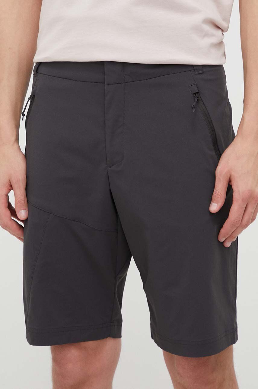 Jack Wolfskin pantaloni scurti sport Glastal barbati, culoarea negru