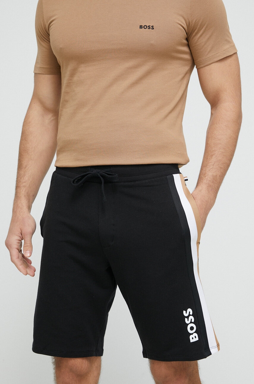 Boss pantaloni scurți de lounge culoarea negru