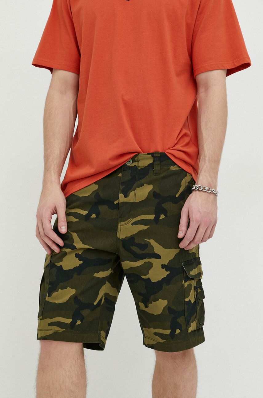 Quiksilver Pantaloni Scurti Din Bumbac Culoarea Verde