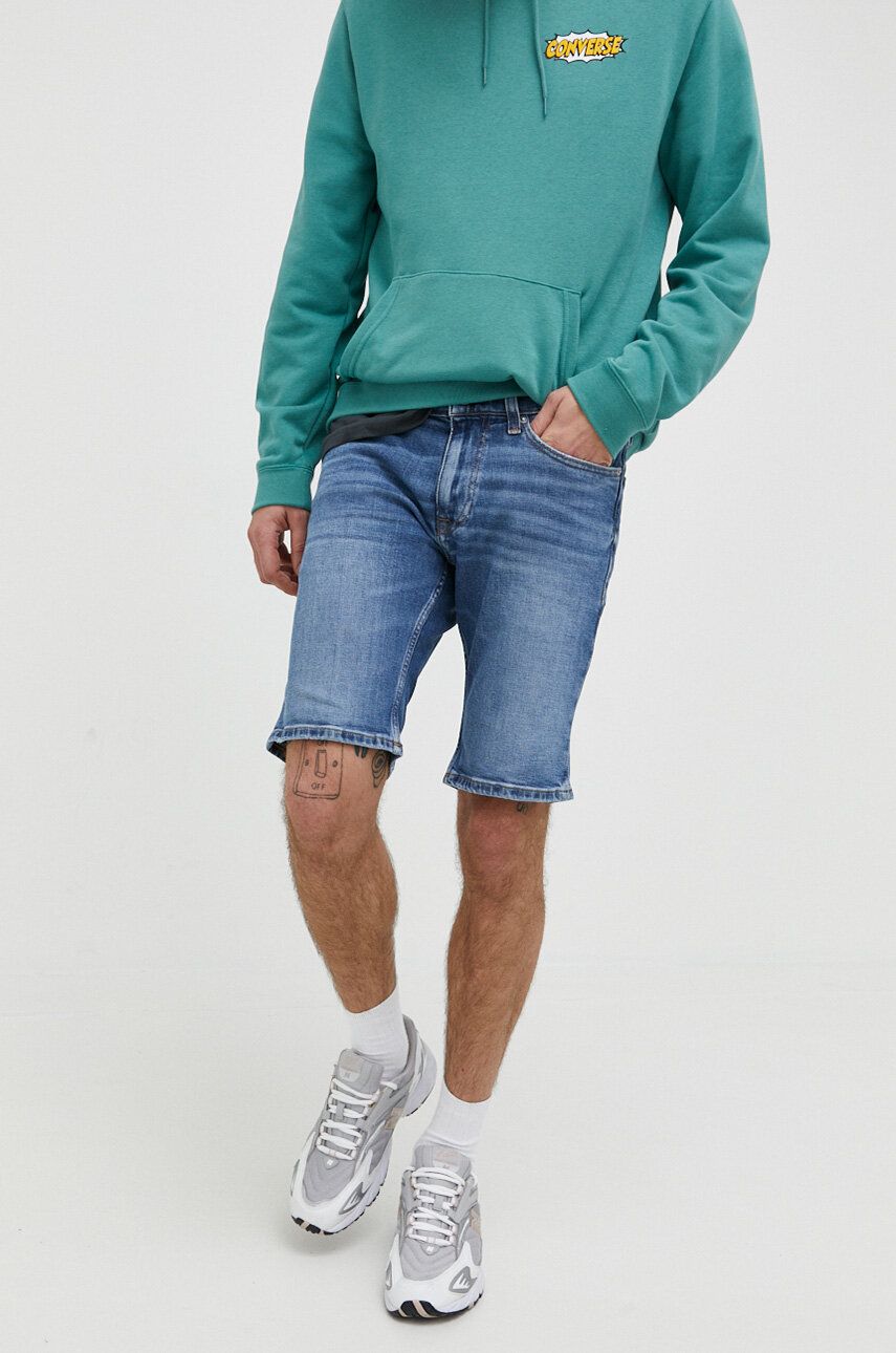 Džínové šortky Tommy Jeans Scanton pánské - modrá -  99 % Bavlna