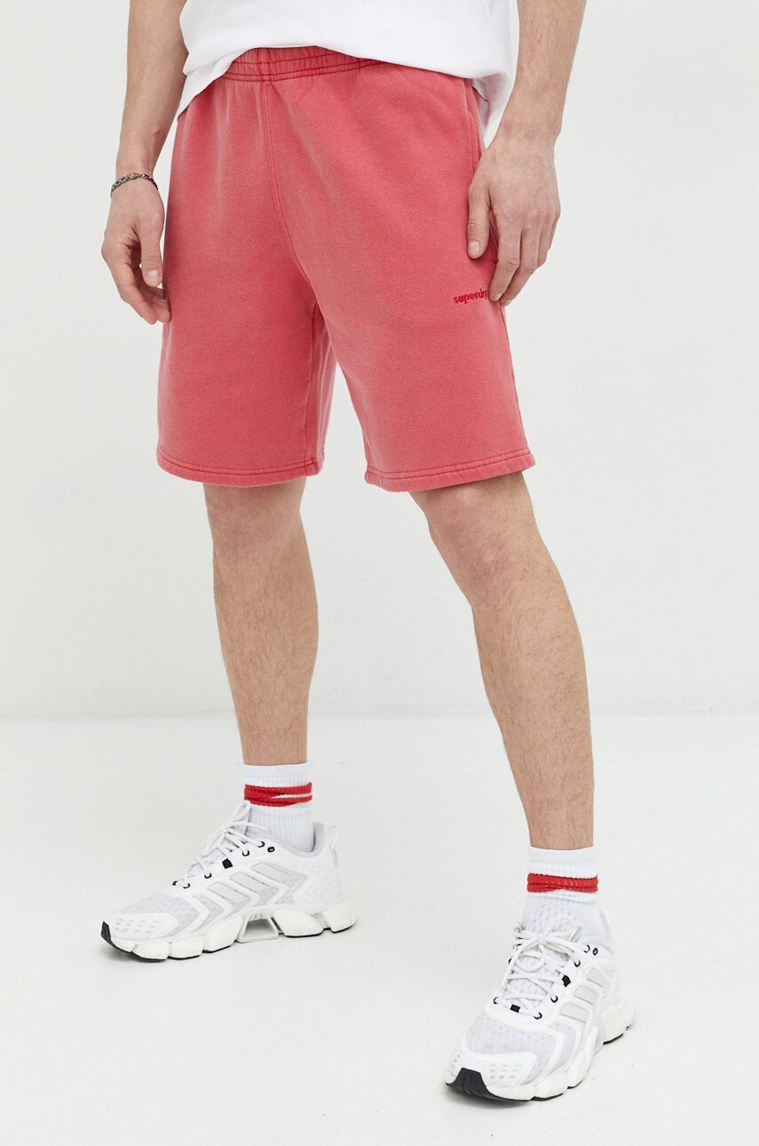 Superdry pantaloni scurti barbati, culoarea roz
