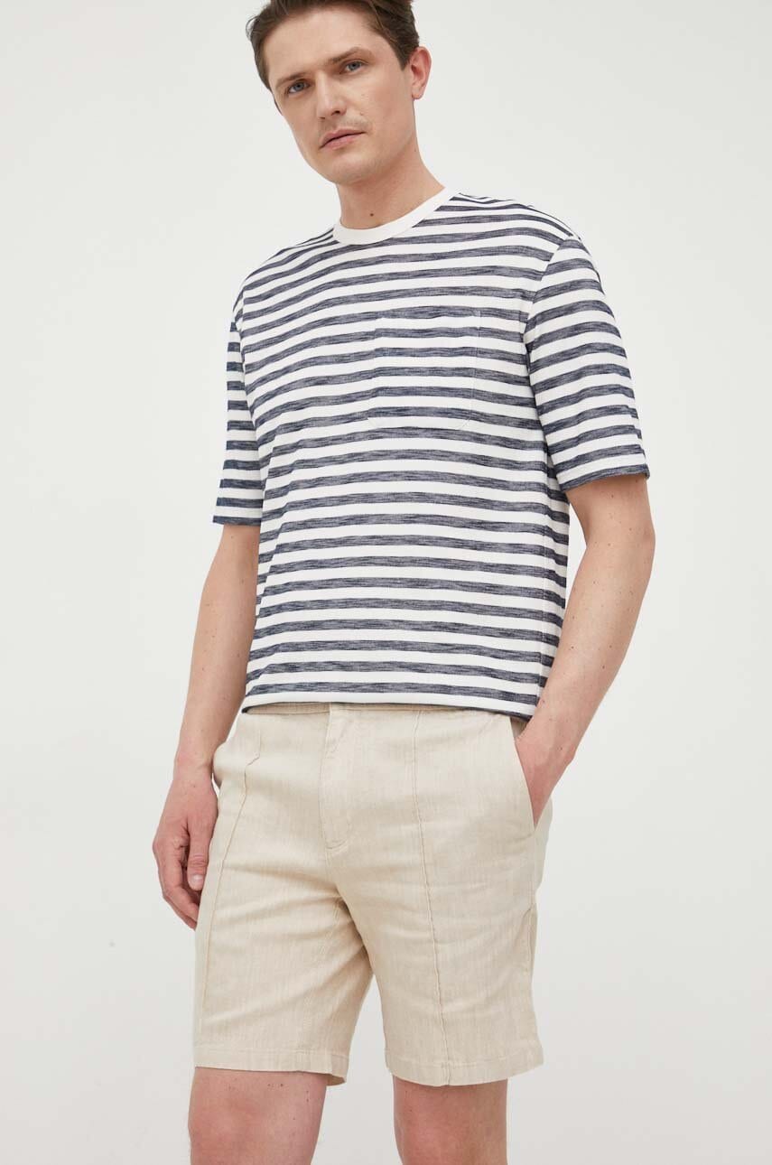 Michael kors pantaloni scurti din in culoarea bej