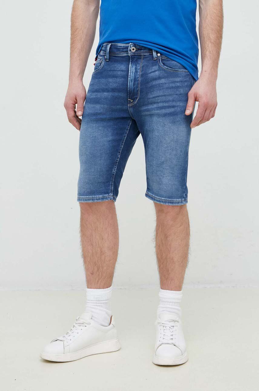 Džínové šortky Pepe Jeans Jack pánské - modrá -  Hlavní materiál: 98 % Bavlna