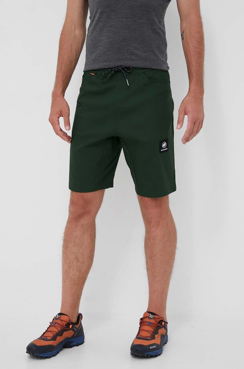 Outdoorové šortky Mammut Massone zelená barva - zelená -  59 % Viskóza