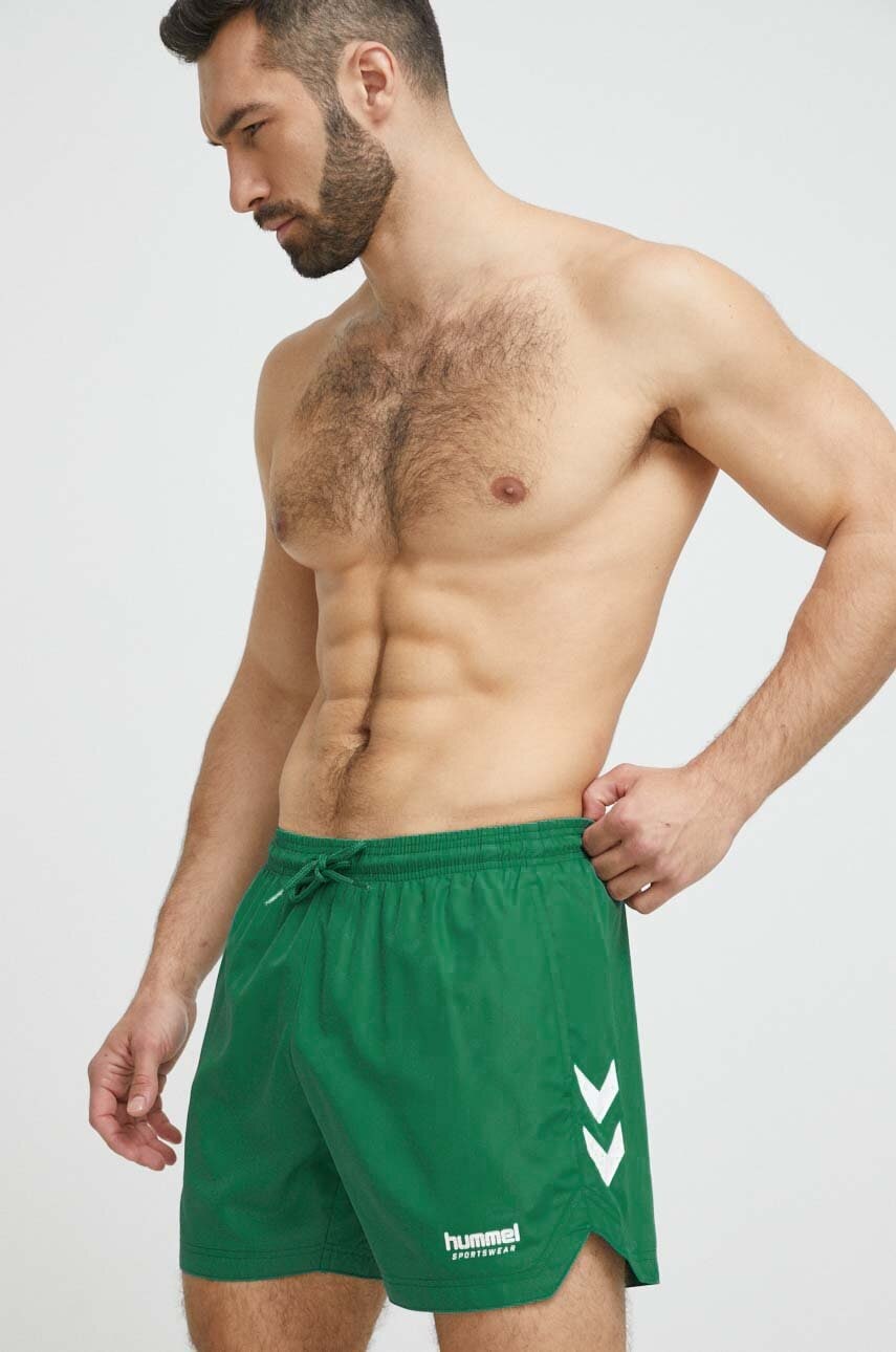 Hummel pantaloni scurti de baie culoarea verde