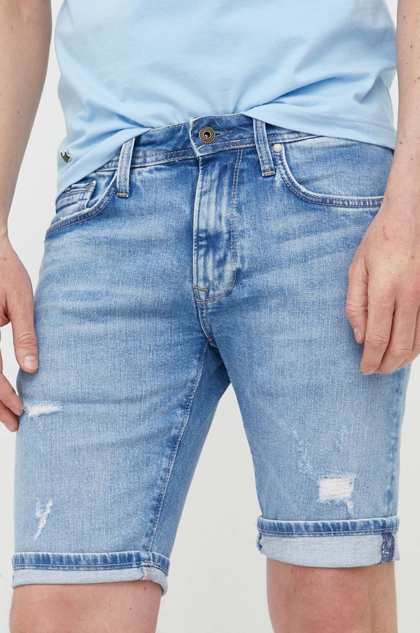 Džínové šortky Pepe Jeans pánské - modrá -  Hlavní materiál: 99 % Bavlna