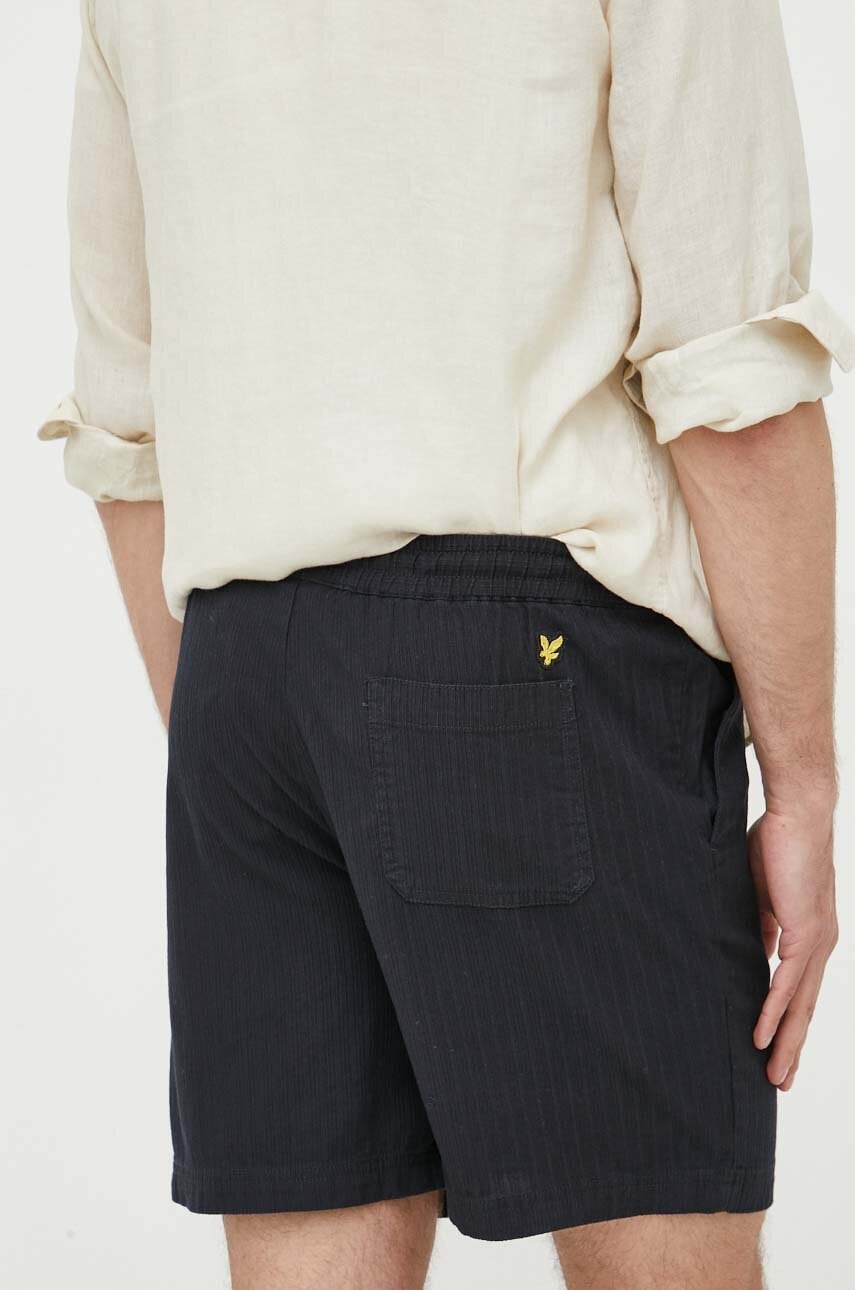 Lyle & scott pantaloni scurti din bumbac culoarea albastru marin