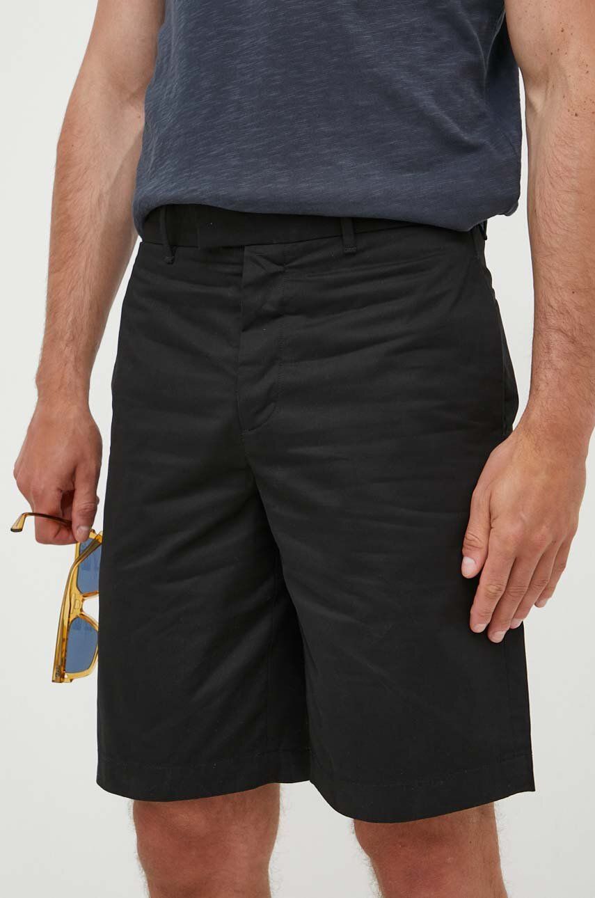 Plavkové šortky AllSaints pánské, černá barva, hladké