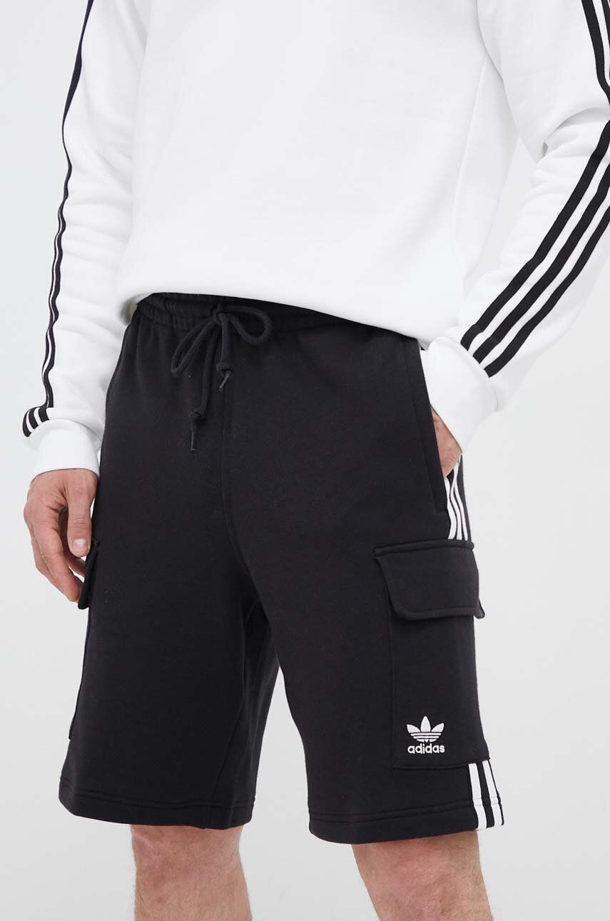 Adidas Originals Pantaloni Scurți Din Bumbac Culoarea Negru IA6334-BLACK