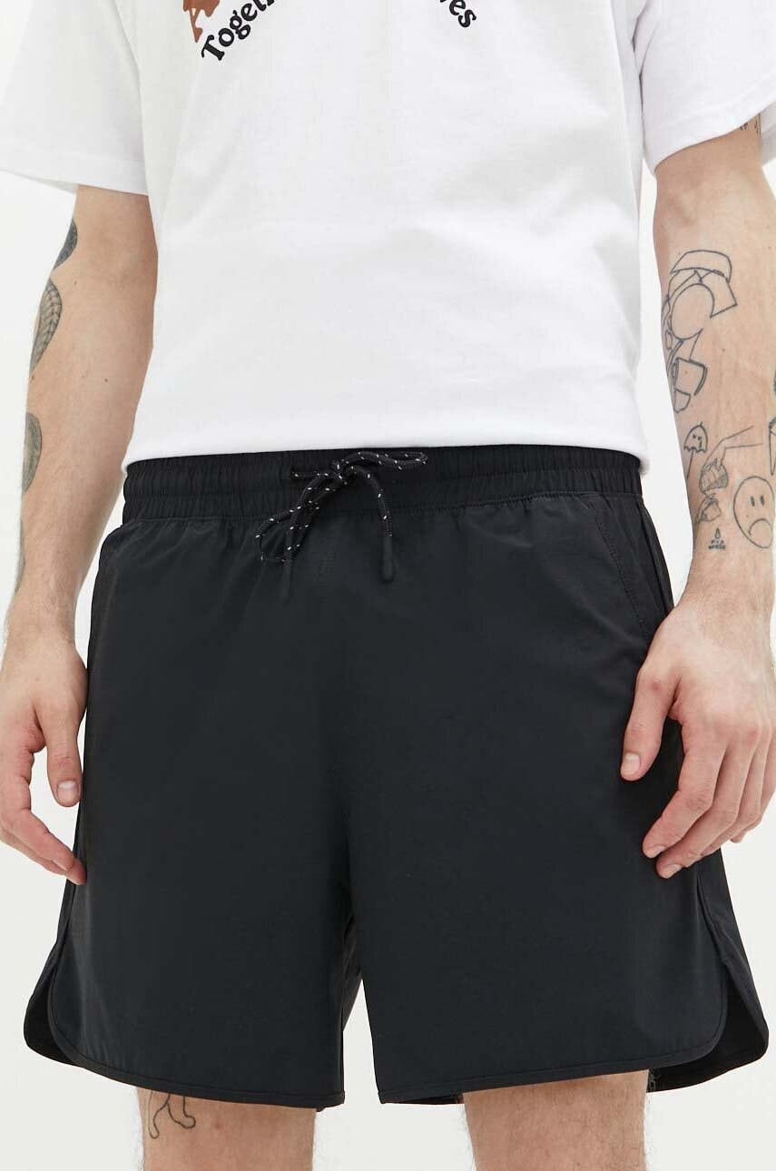 Abercrombie & Fitch Pantaloni Scurti Barbati, Culoarea Negru