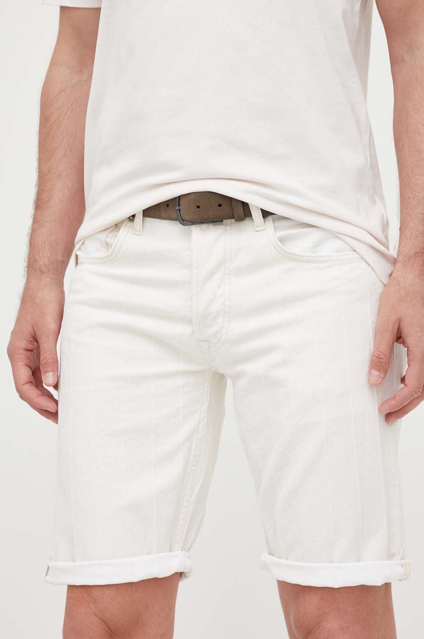 Levně Bavlněné šortky Pepe Jeans Callen béžová barva
