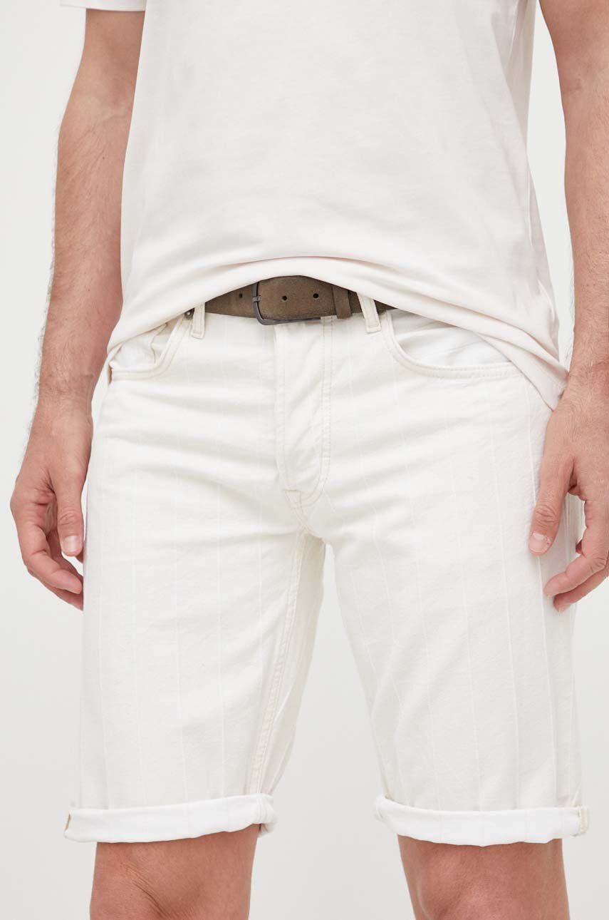 Pepe Jeans Pantaloni Scurti Din Bumbac Callen Culoarea Bej