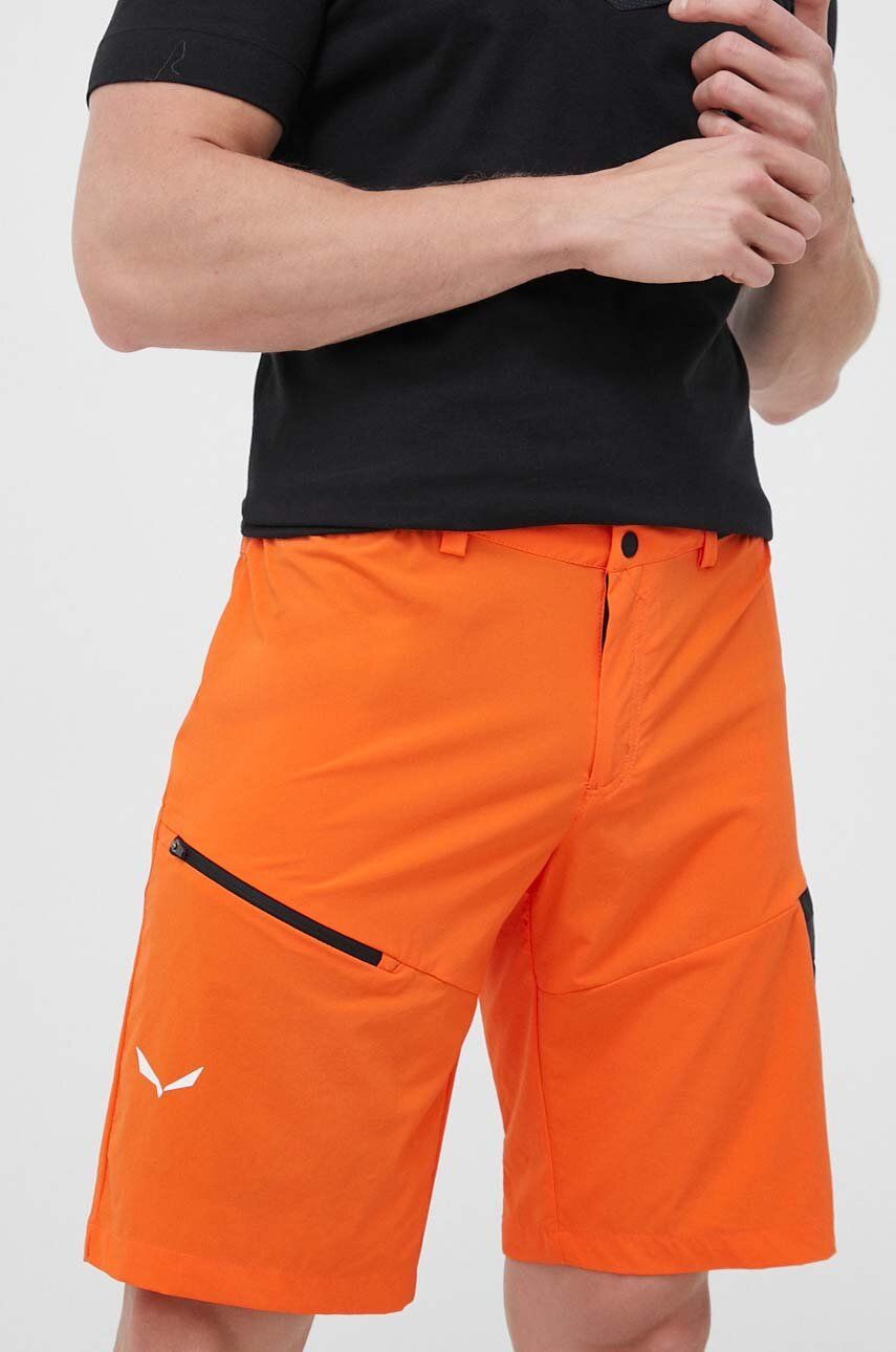 Salewa pantaloni scurți outdoor Pedroc Cargo 2 DST culoarea portocaliu