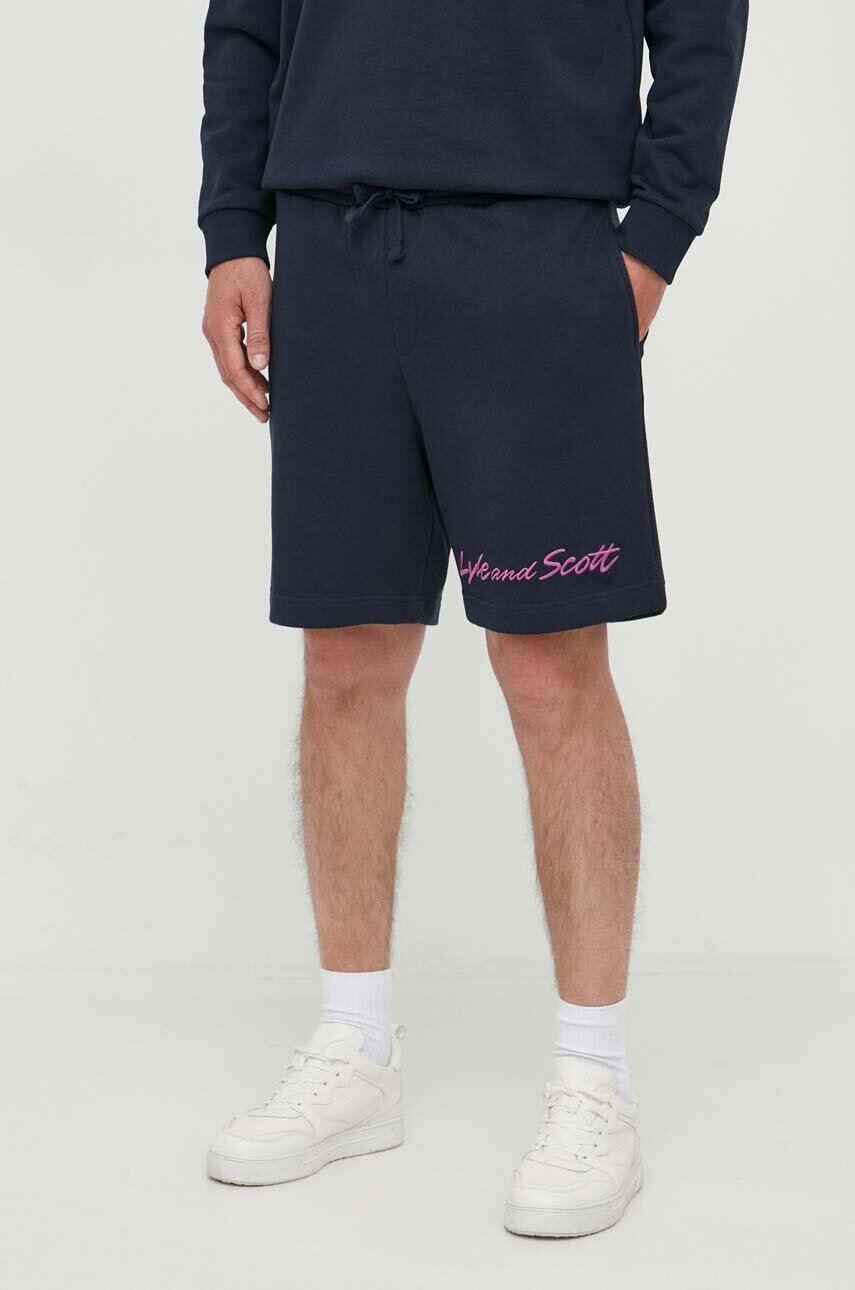 Lyle & Scott Pantaloni Scurti Din Bumbac Culoarea Albastru Marin