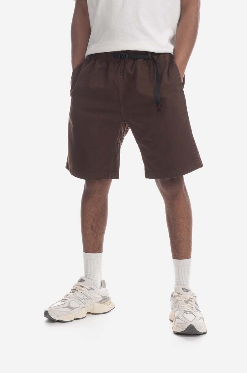 Gramicci pantaloni scurți din bumbac G-Short culoarea maro G101.OGT-purple Gramicci pantaloni scurți din bumbac G-Short culoarea maro G101.OGT-purple