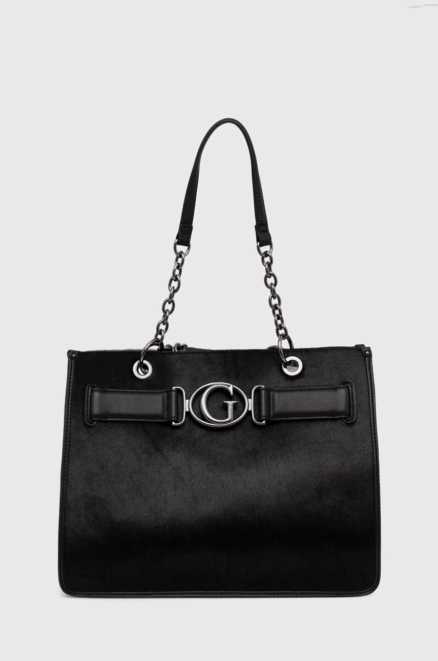 

Шкіряна сумочка Guess колір чорний