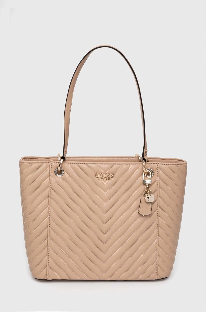 

Чанта Guess в бежово, Бежов