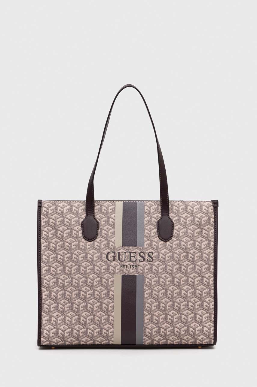 

Сумочка Guess колір бежевий