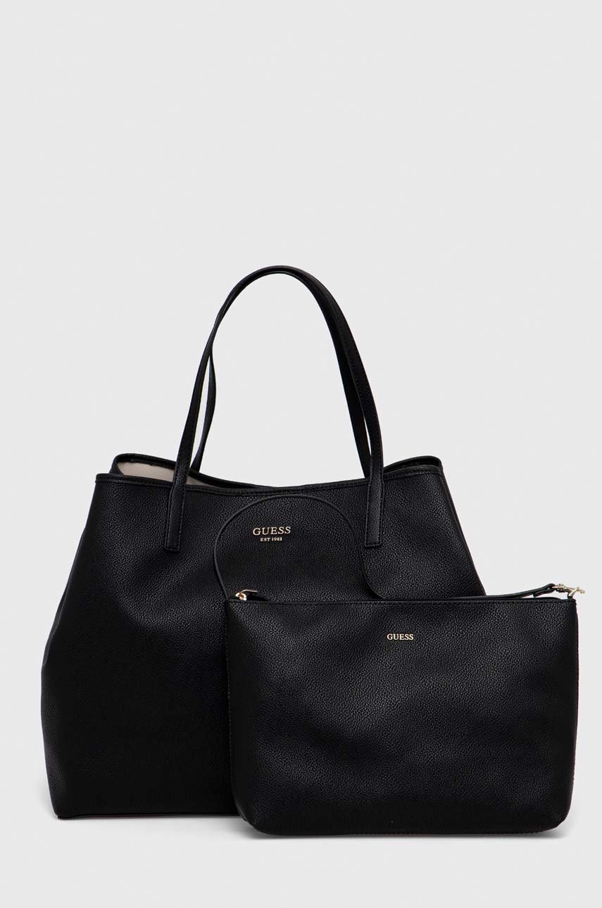 

Чанта Guess в черно, Черен