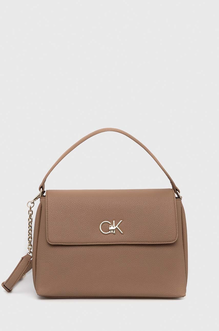 

Чанта Calvin Klein в кафяво, Бежов
