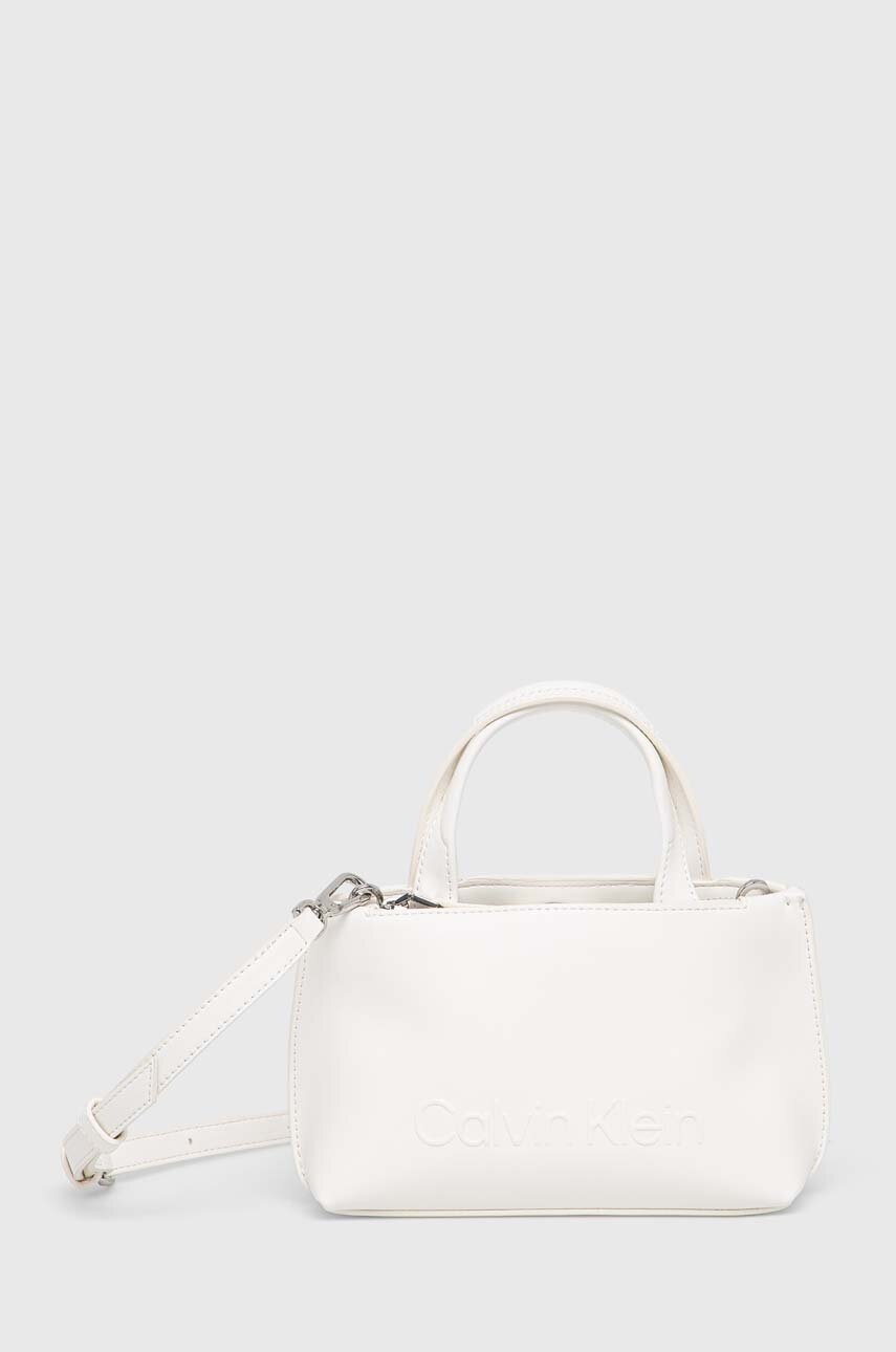 

Чанта Calvin Klein в бяло, Бял