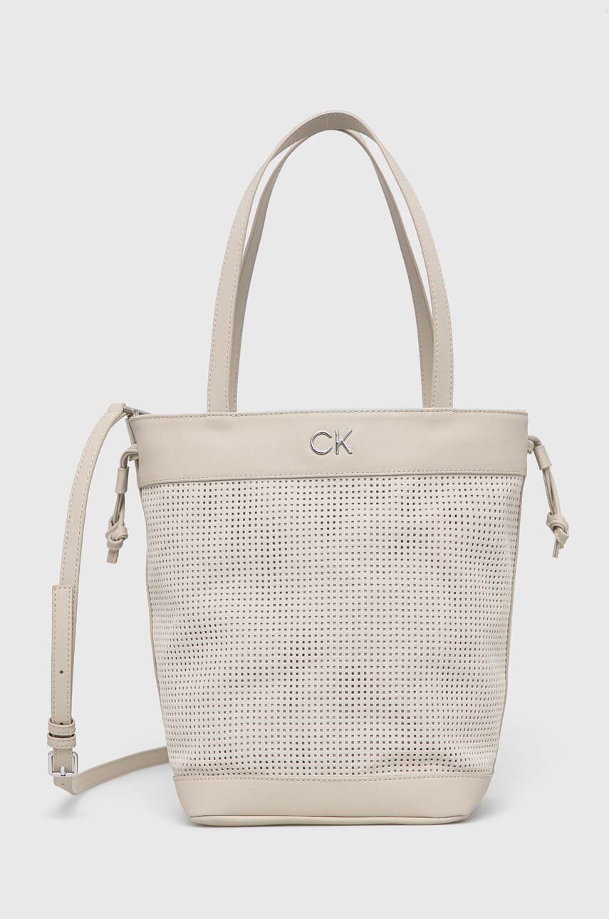

Чанта Calvin Klein в бежово, Бежов