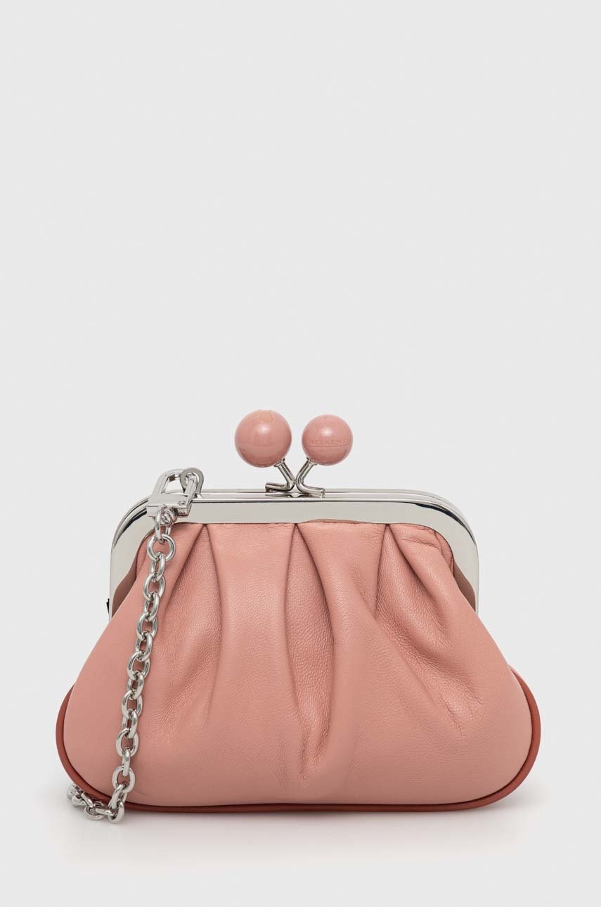 

Шкіряна сумка Weekend Max Mara колір рожевий